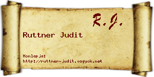 Ruttner Judit névjegykártya